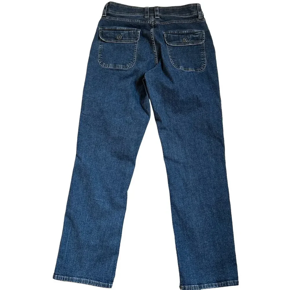 Riders Stretch Denim Blue Jeans Size 12 (32 M) Comfort No Gap Waistband - Picture 5 of 5